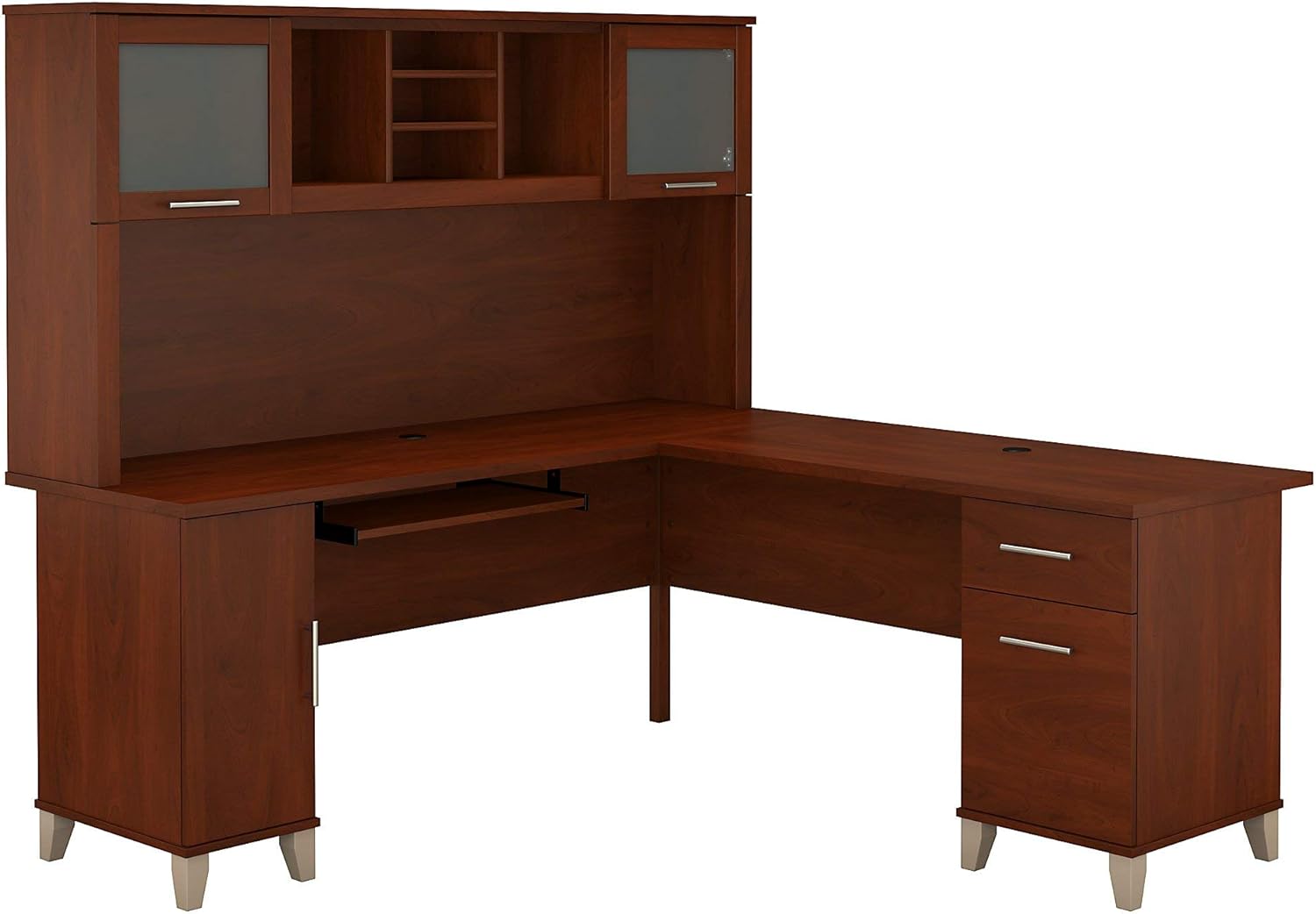 71.02"D x 71.02"W x 64.96"H L Shaped Desk with Hutch