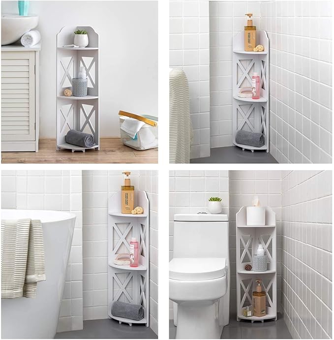 Corner Shelf Stand, Storage Organizer Great for Bathroom, Corner Shelf Perfect for Small Space