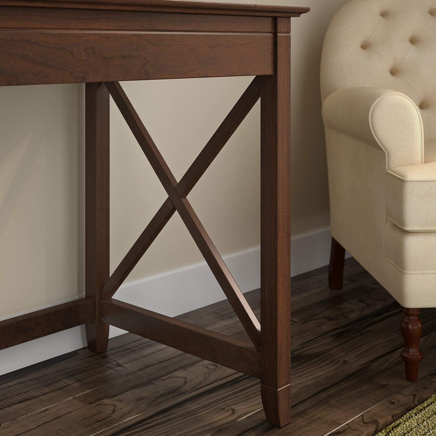 60W L Shaped Desk with 2 Drawer Mobile File Cabinet and 5 Shelf Bookcase