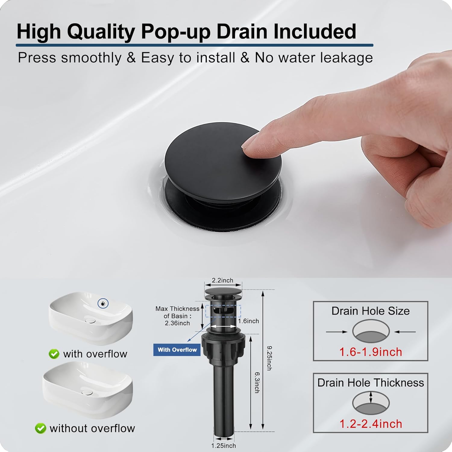 Black and Gold Bathroom Faucet Waterfall, Brass Bathroom Sink Faucet Single Handle, Bathroom Faucets One Hole or 3 Hole Bathroom Sink Faucets with Deck Plate & Pop-up Drain for Shopping Malls