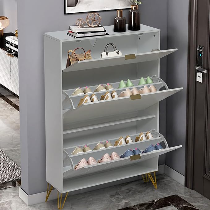 Free Standing Tipping Bucket Shoes Cabinets for Entryway
