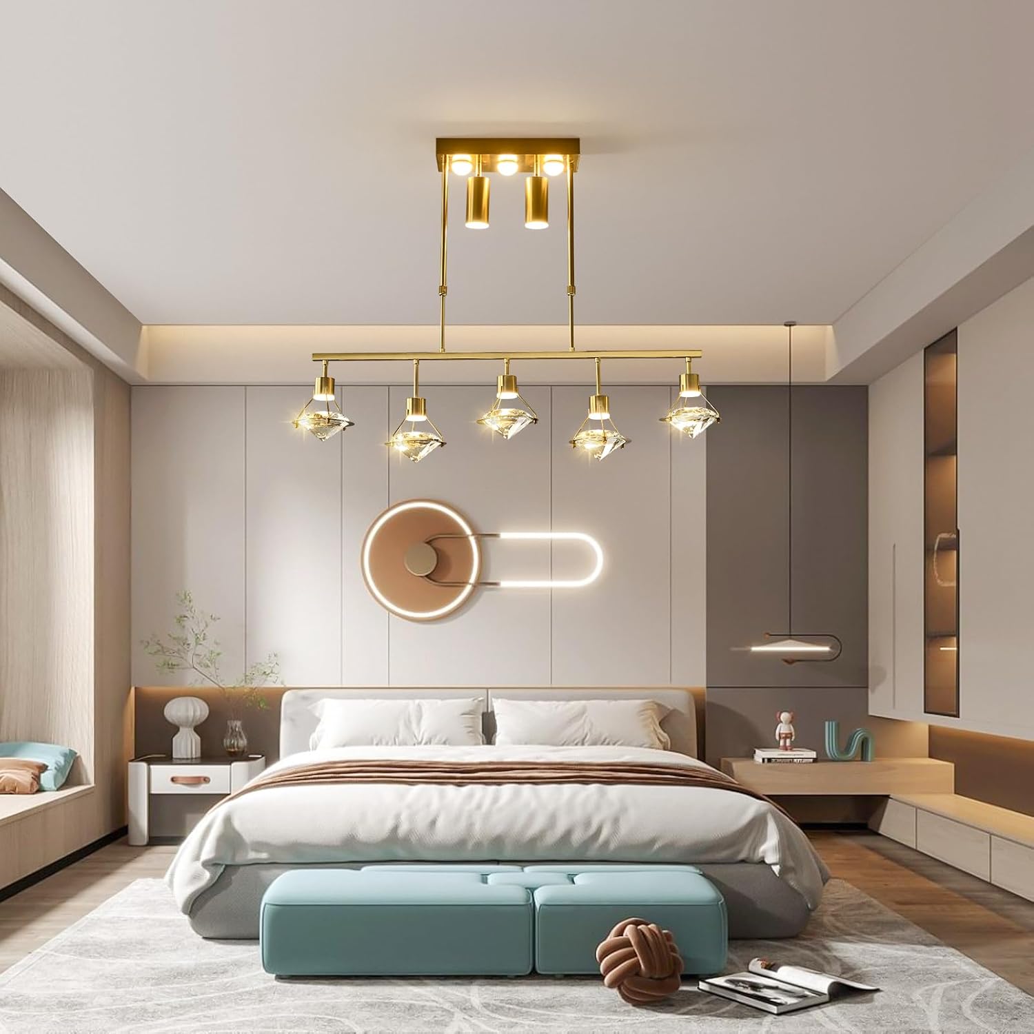 Dimmable Pendant Light with Remote