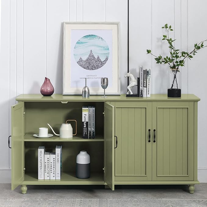 Buffet Cabinet with Storage Sideboard, 62'' Coffee Bar Cabinet