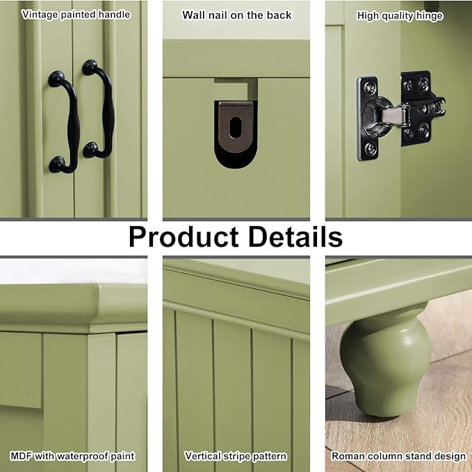 Buffet Cabinet with Storage Sideboard, 62'' Coffee Bar Cabinet