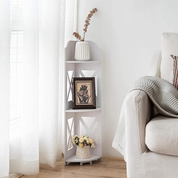 Corner Shelf Stand, Storage Organizer Great for Bathroom, Corner Shelf Perfect for Small Space