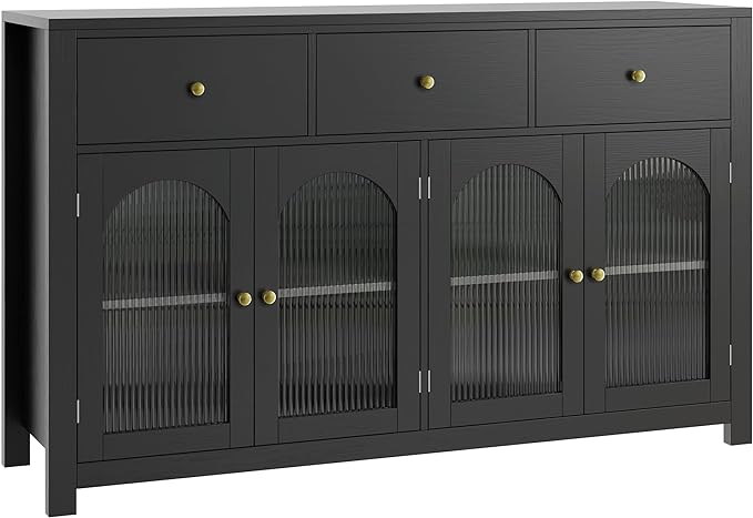 Buffet Cabinet with Storage, 55.1" Large Sideboard Buffet Cabinet