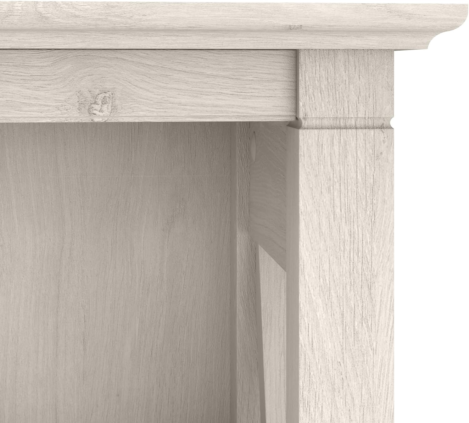 Bookcase Shelf in Linen White Oak | Farmhouse Bookshelf Display Cabinet