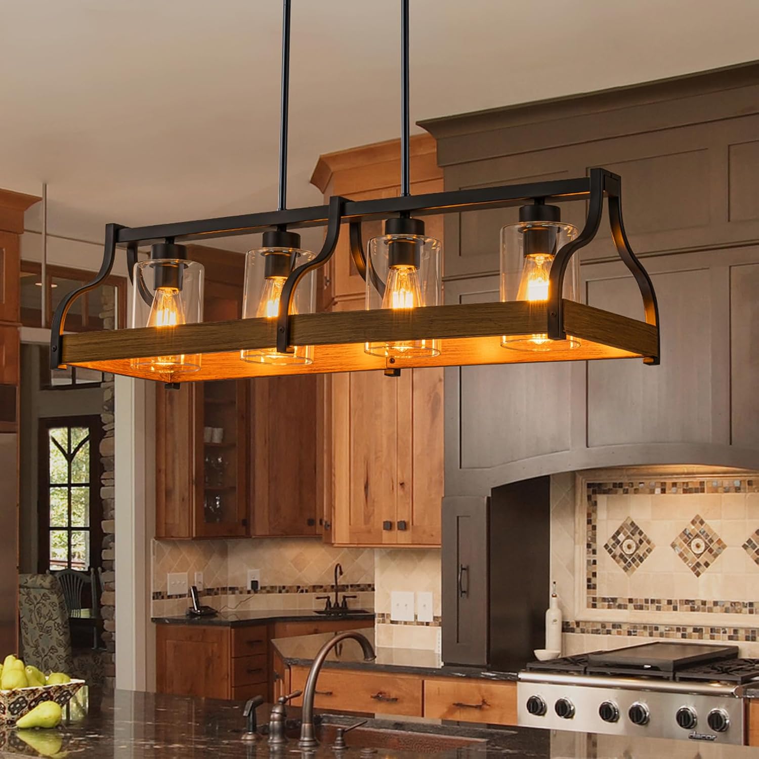 31.5" Farmhouse Chandeliers for Dining Room