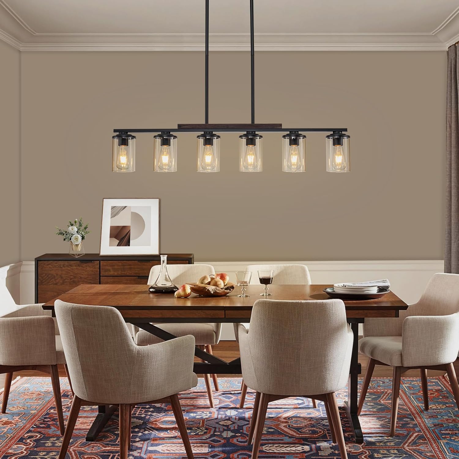 40.15'' Large Dining Room Chandelier Over Table