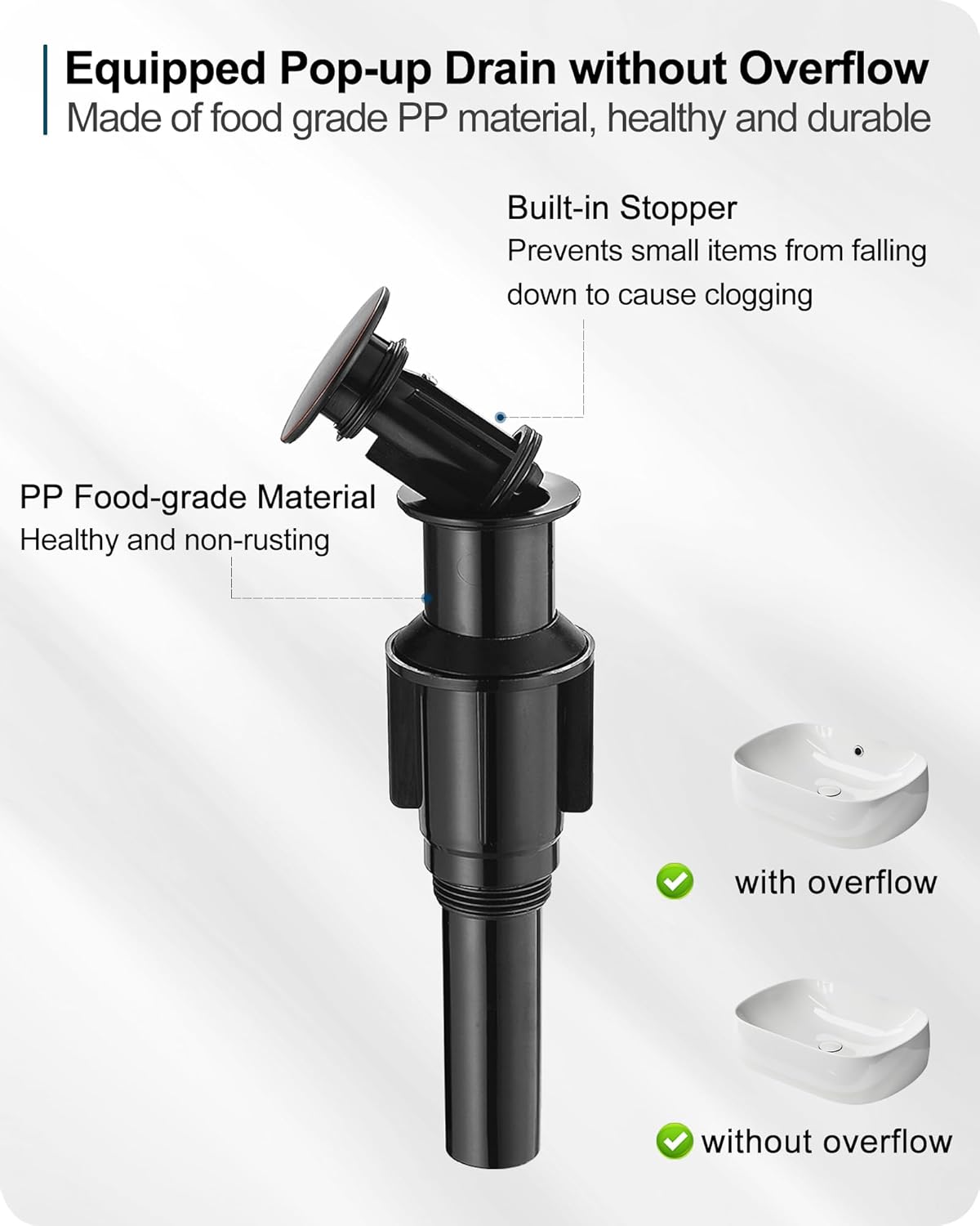 Oil Rubbed Bronze Bathroom Faucet 1 Hole, Brass Tall Bathroom Faucet Single Handle, 360 Degree Swivel Bath Faucet, Vessel Sink Faucet Bathroom Faucets with Pop-up Drain & Aerator for Farmhouse