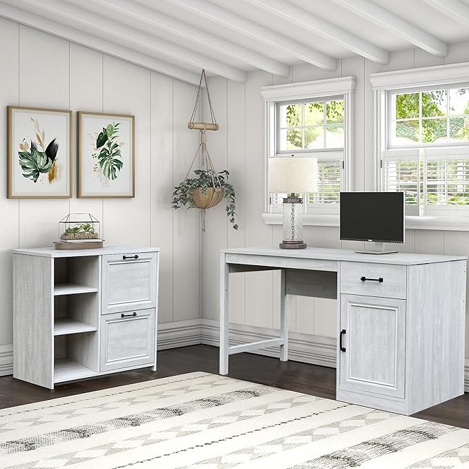 47’’ Writing Computer Cabinet Storage Office Desk