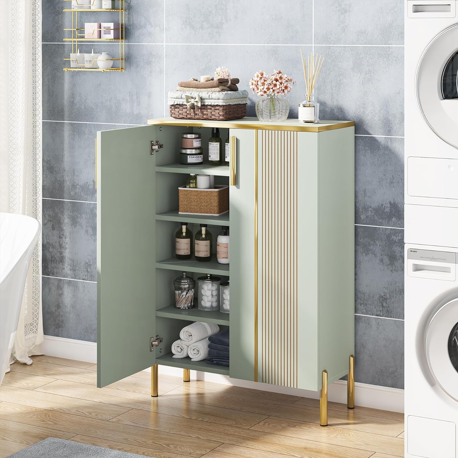 Shoe Cabinet with Doors, 6-Tier Shoe Storage Cabinet with Adjustable Shelves