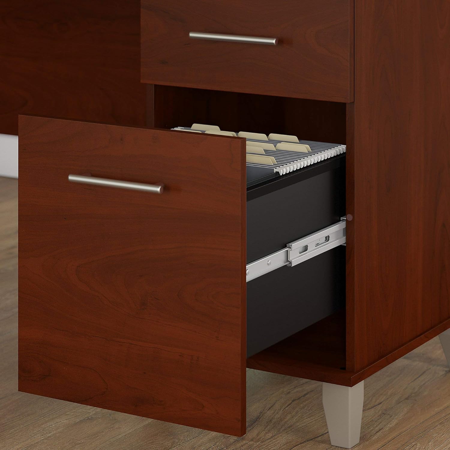 71.02"D x 71.02"W x 64.96"H L Shaped Desk with Hutch