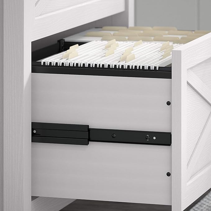 Computer Desk with Storage and 2 Drawer Lateral File Cabinet