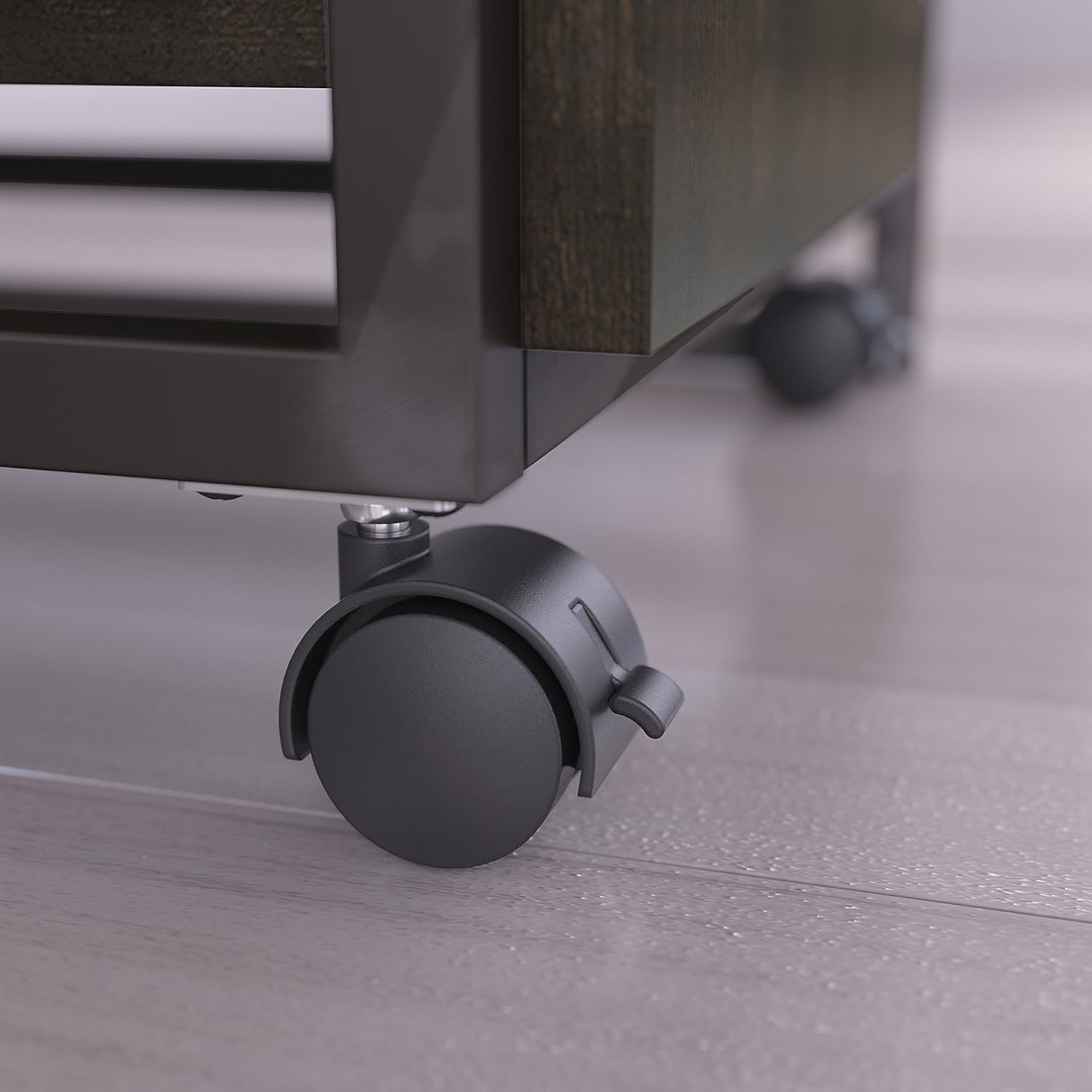 3 Drawer Mobile File Cabinet, Rustic Gray