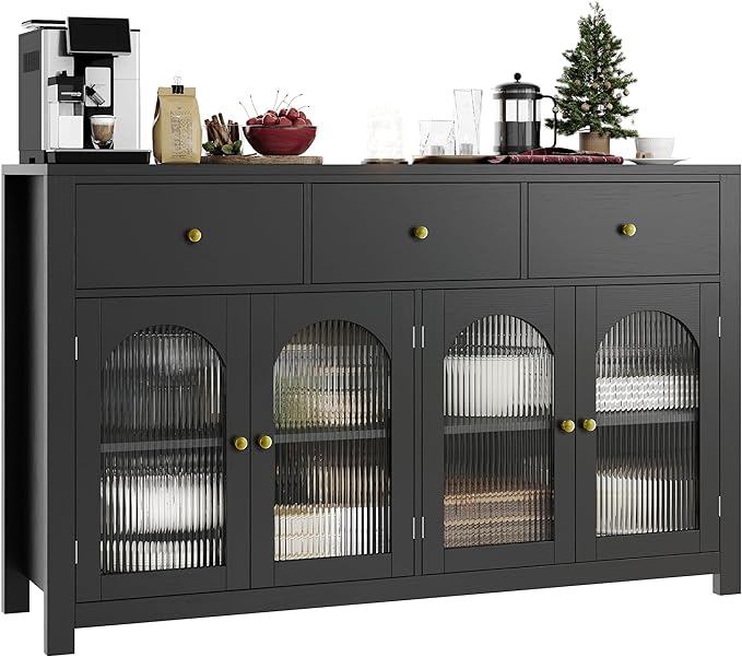 Buffet Cabinet with Storage, 55.1" Large Sideboard Buffet Cabinet