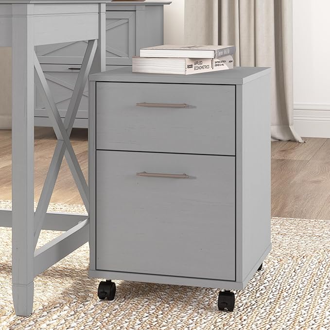 2 Drawer Rolling File Cabinet in Cape Cod Gray, Mobile Organization