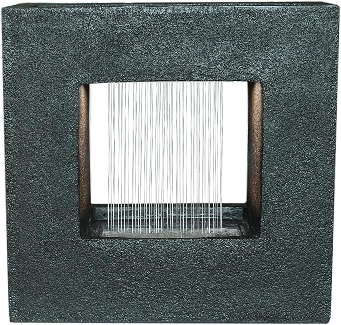 Rainfall Fountain with Light and Planter on Top