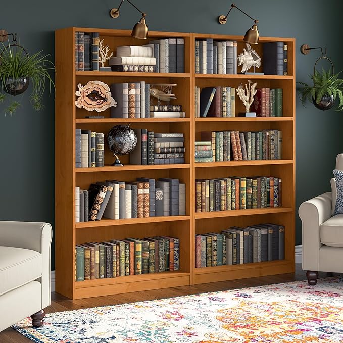 Tall 5 Shelf Bookcase in Natural Cherry