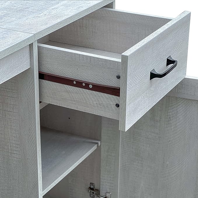 47’’ Writing Computer Cabinet Storage Office Desk