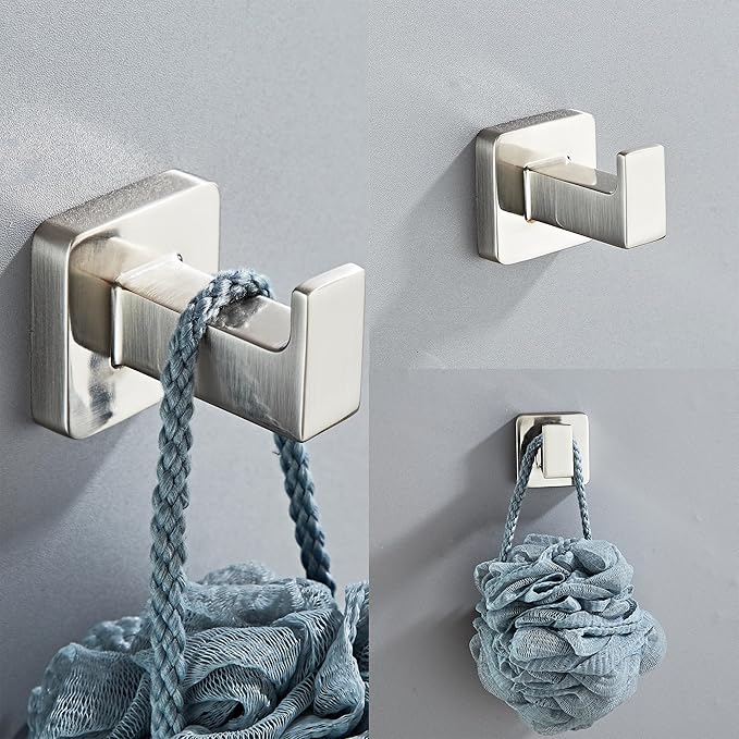 Brushed Nickel Bathroom Hardware Set 4 Pieces,Bathroom Accessories Set Stainless Steel Wall Mounted, Hand Towel Bar