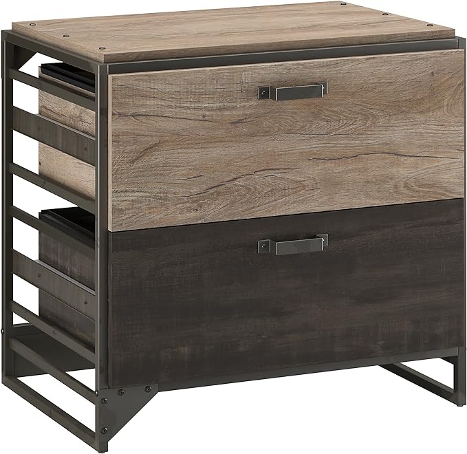 Lateral File Cabinet, Rustic Gray