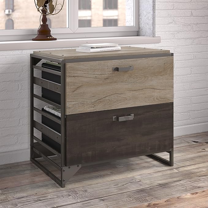 Lateral File Cabinet, Rustic Gray