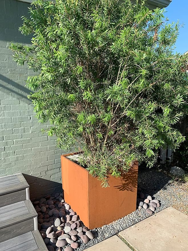 Corten Steel Planter Box Metal Square Planters Steel Large Planter