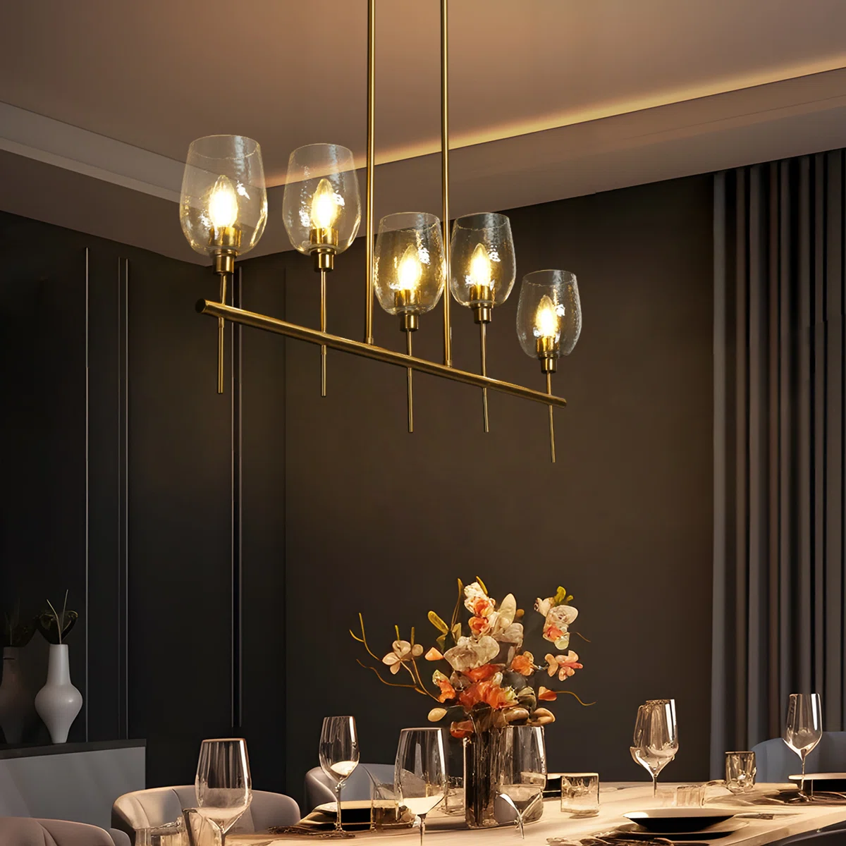  5 - Light Dimmable Kitchen Island Pendant Light