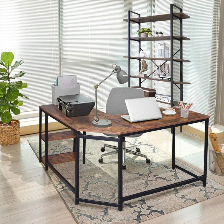 53.5'' Desk with Bookshelf