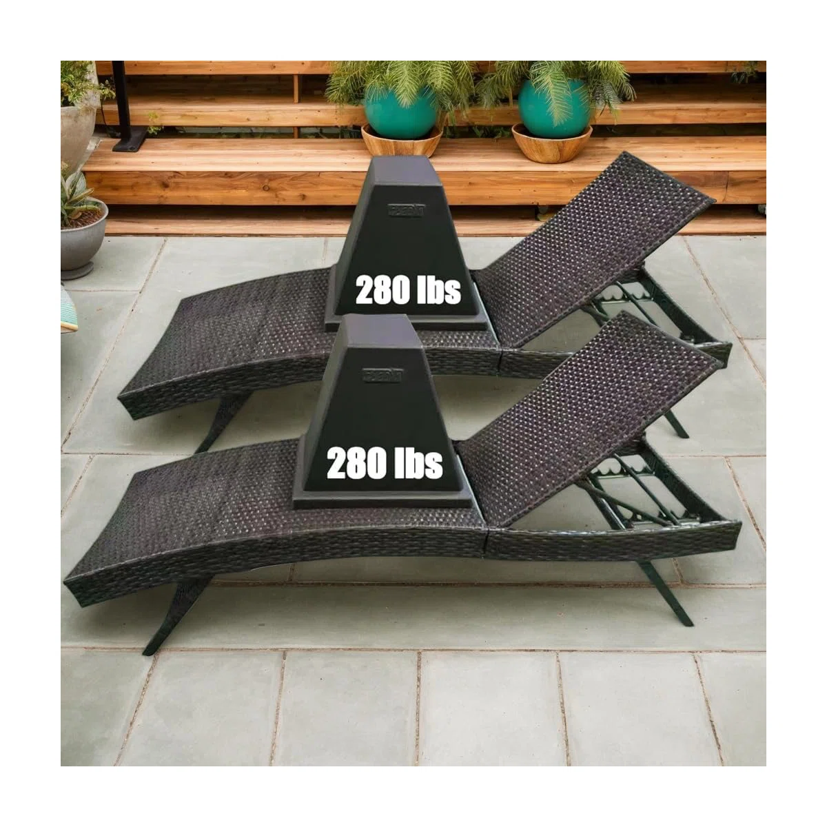 Patio Chaise Lounge Set Of 2 Foldable Chairs
