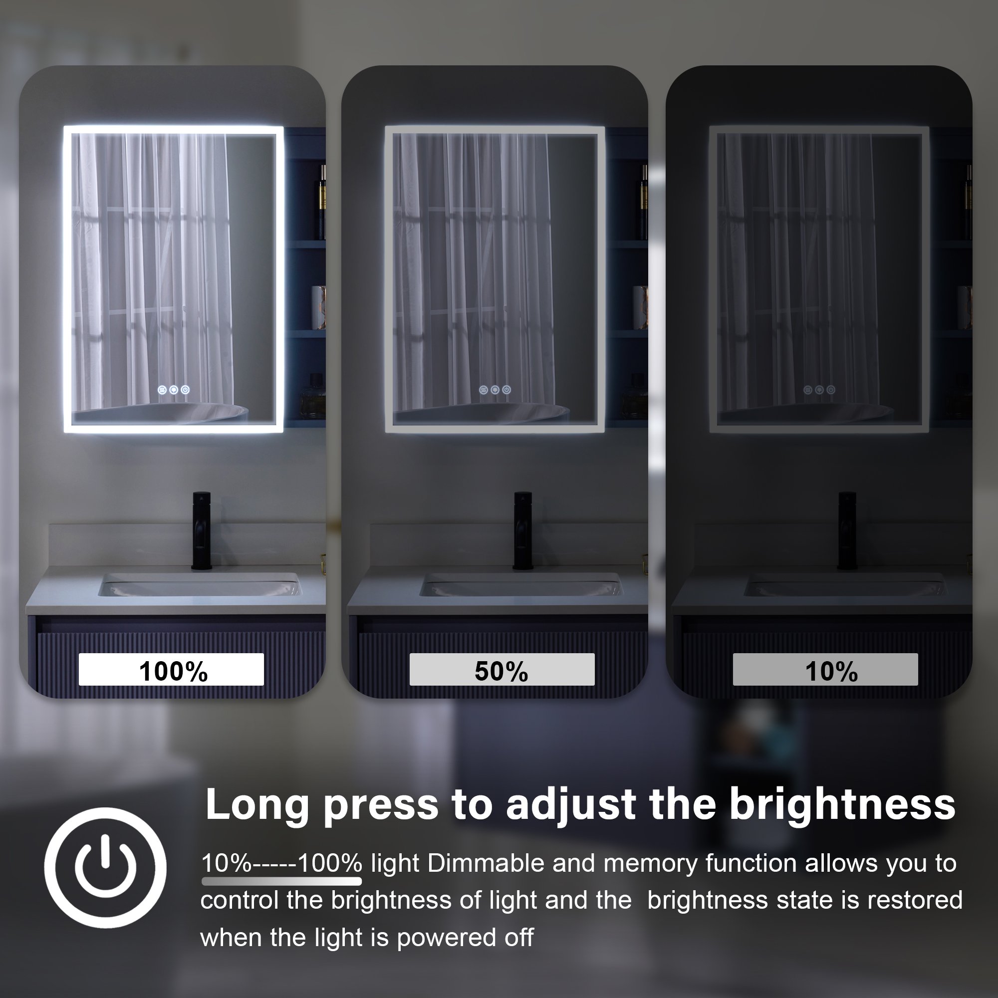 36 X 28 Inch LED Lighted Bathroom Medicine Cabinet with Mirror, Bathroom Vanity Mirror Cabinet