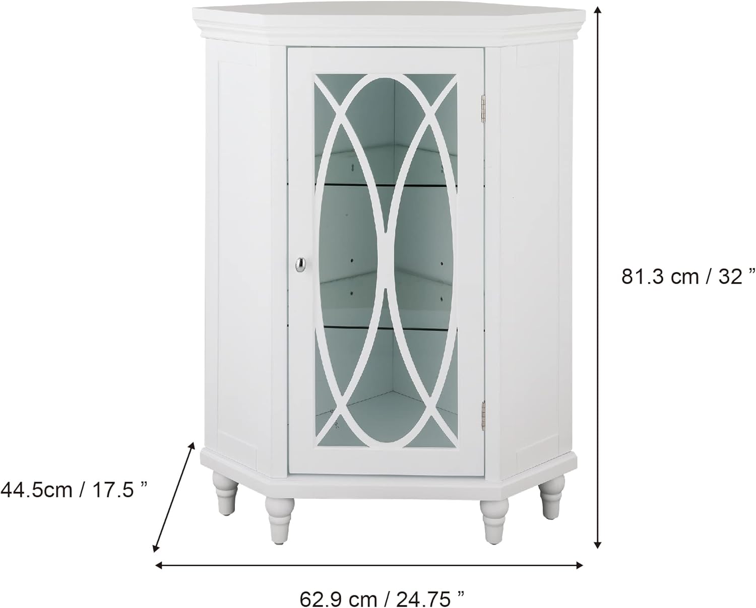 Freestanding Corner Floor Cabinet