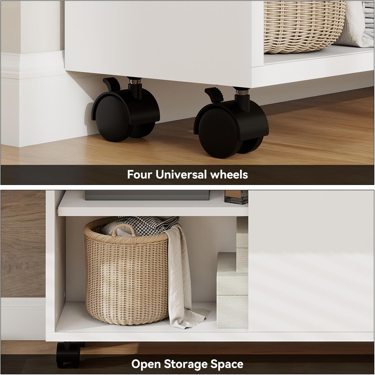 Narrow Slim Bathroom Organizer Storage Cabinet with Sliding Door and Adjustable Shelf