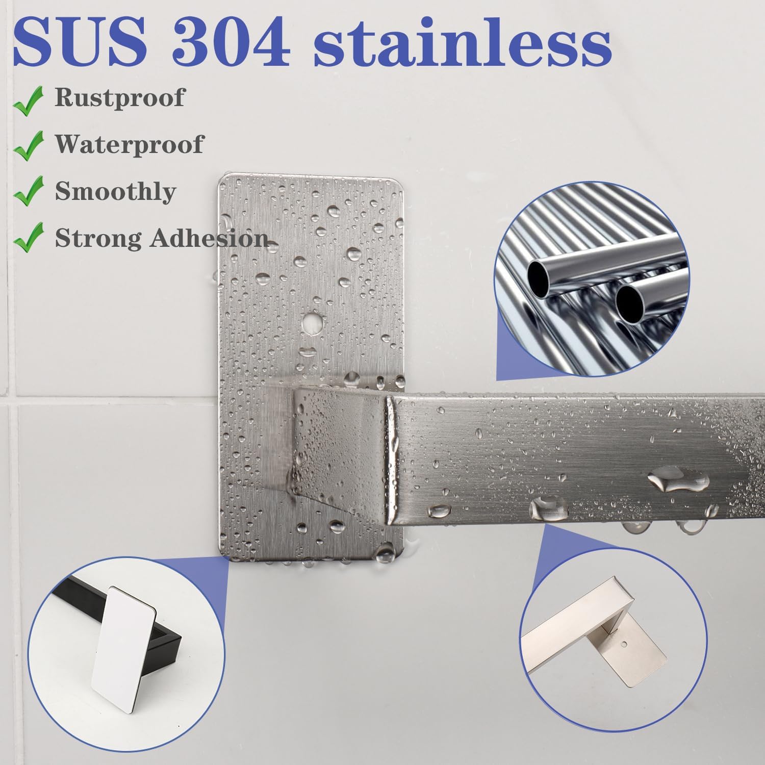 Bathroom Towel Bar Self Adhesive
