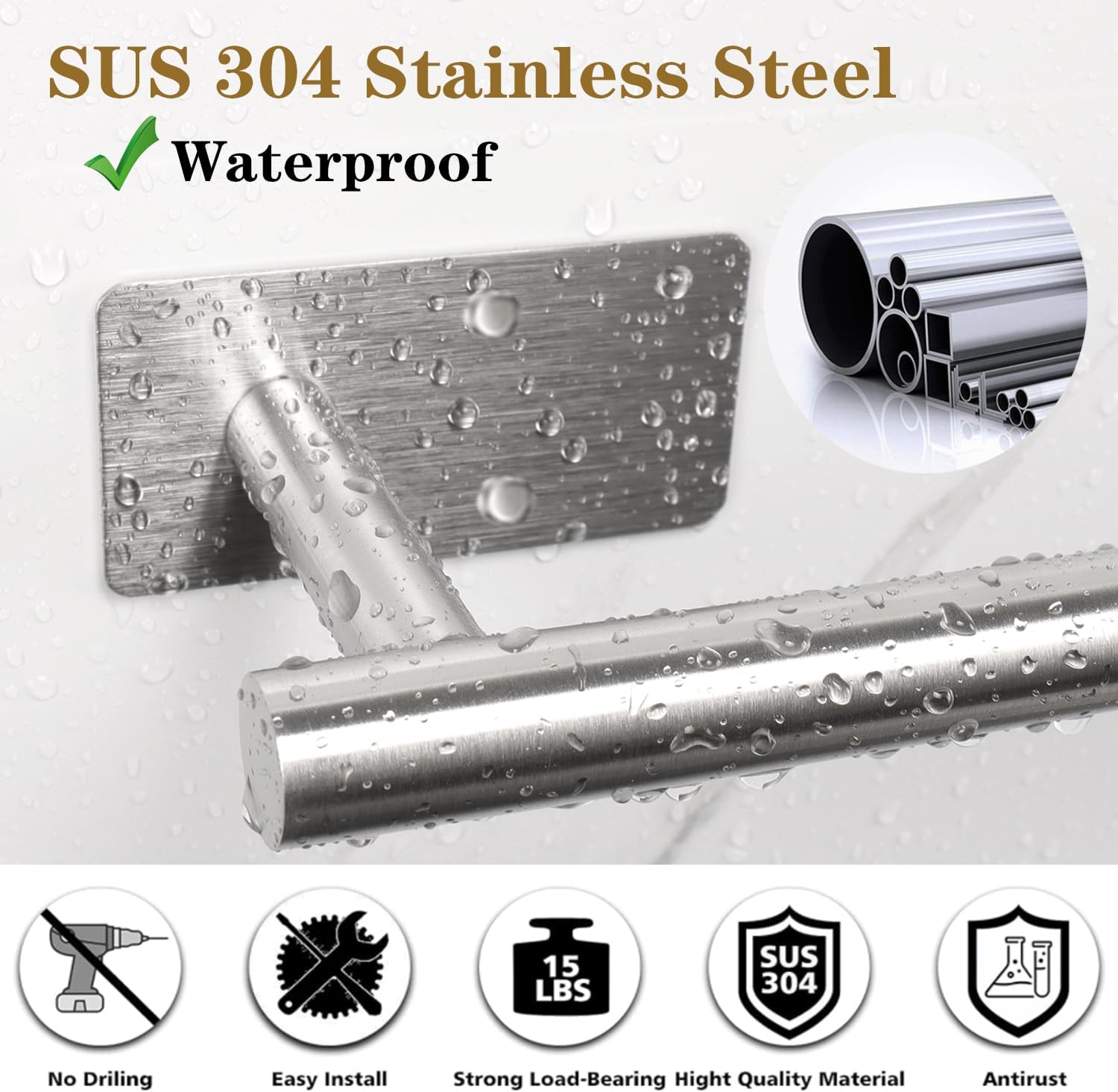 5 PCS Self Adhesive Bathroom Hardware