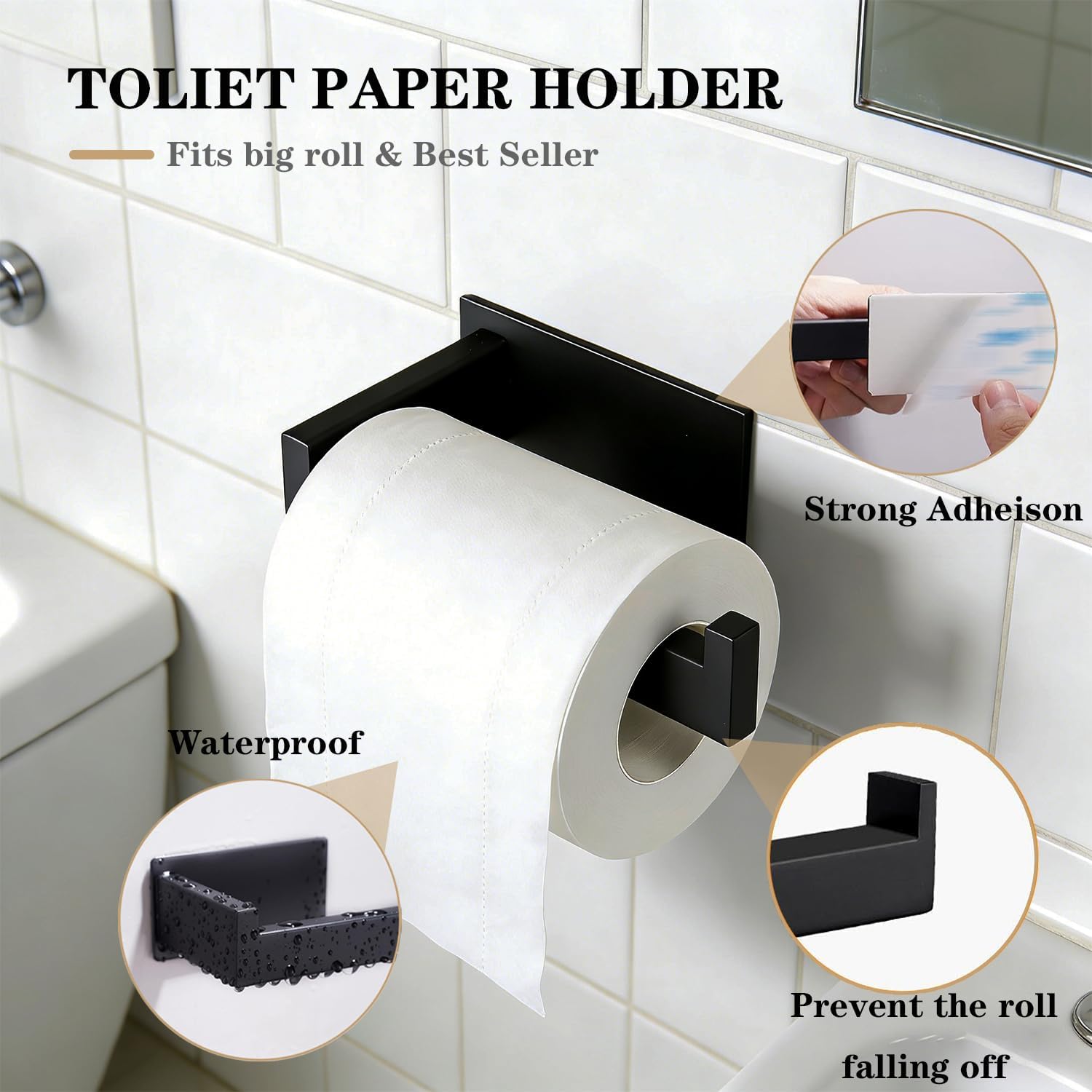 5 Pieces Self Adhesive Bathroom Hardware