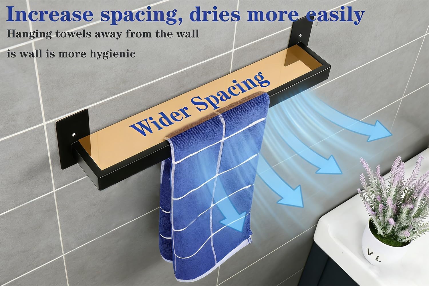 Bathroom Towel Bar Self Adhesive
