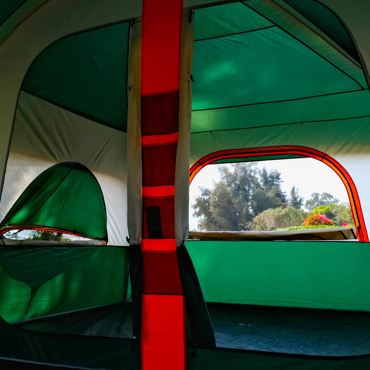 Large Tent 14 Person, Family Cabin Tents, Straight Wall, 3 Doors and 3 Windows with Mesh, Waterproof, Big Tent