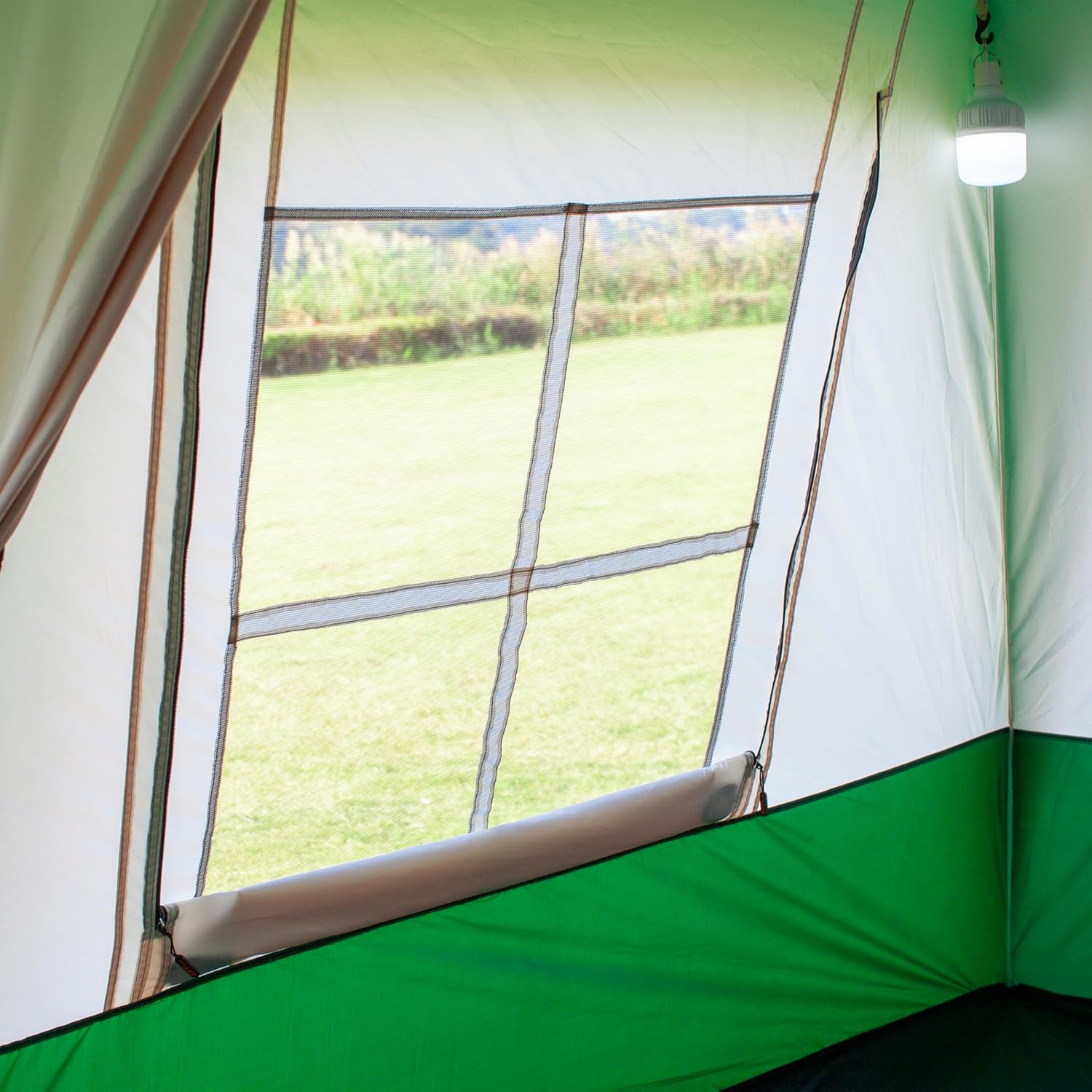 Tent 8-10 Person, Family Cabin Tents,2 Rooms,2 Doors and 4 Windows with Mesh, Straight Wall, Waterproof, Double Layer