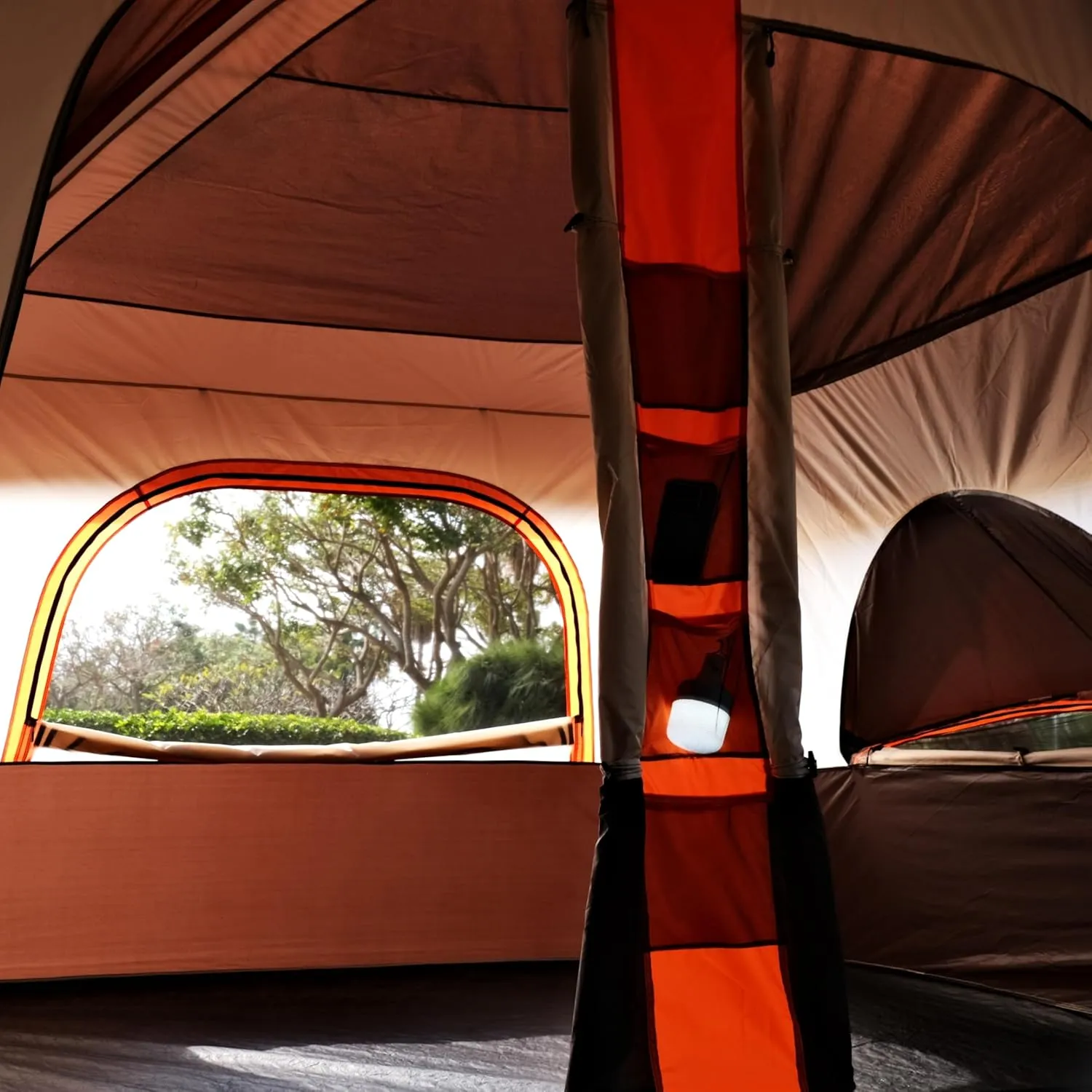 Large Tent 14 Person, Family Cabin Tents, Straight Wall, 3 Doors and 3 Windows with Mesh, Waterproof, Big Tent