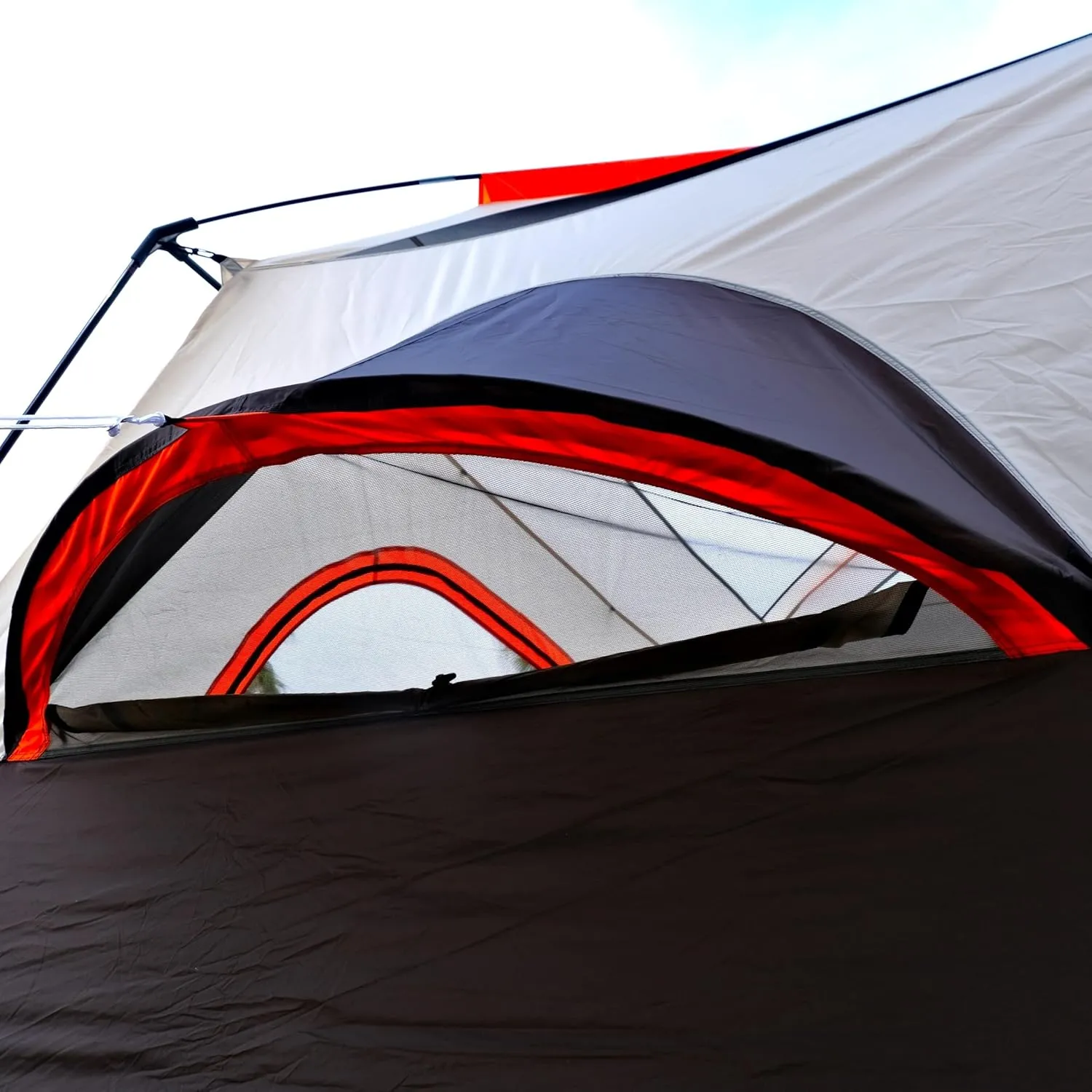 Large Tent 14 Person, Family Cabin Tents, Straight Wall, 3 Doors and 3 Windows with Mesh, Waterproof, Big Tent