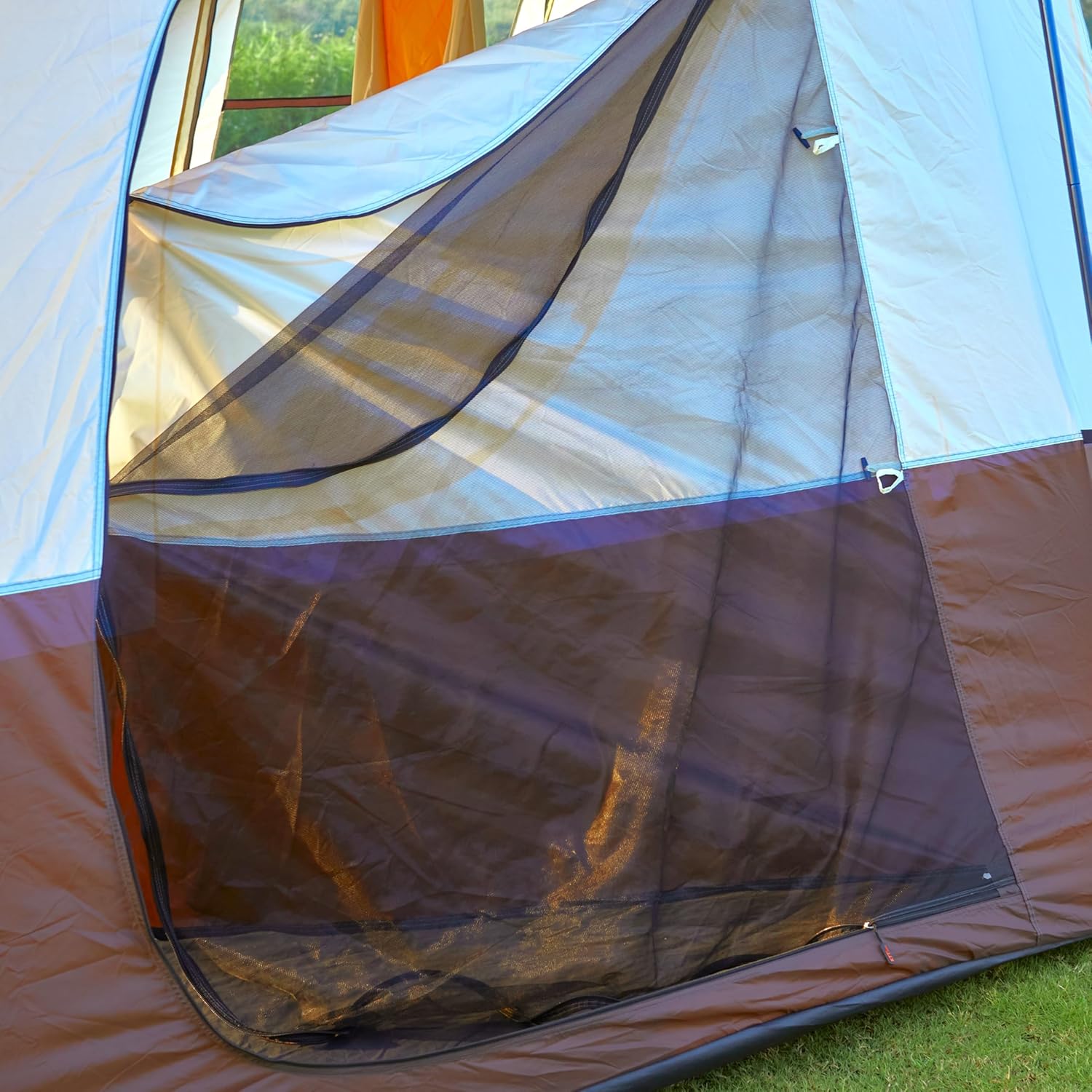 Extra Large Tent 12-14 Person, Family Cabin Tents, 2 Doors 4 Windows with Mesh, Waterproof, Straight Wall