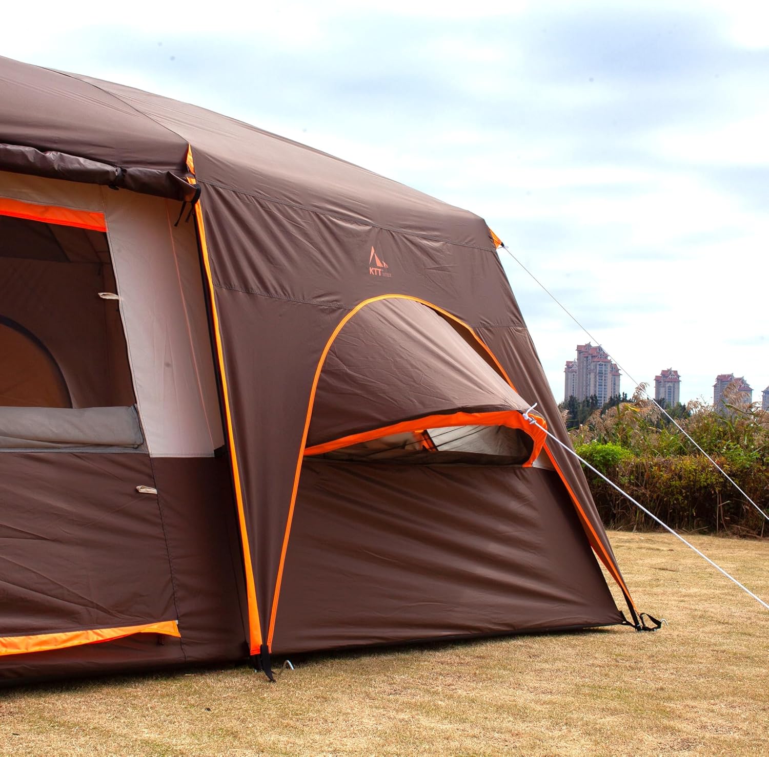 Extra Large Tent 12 Person, Full Rainfly,2 Bay-Windows, Family Cabin Tents