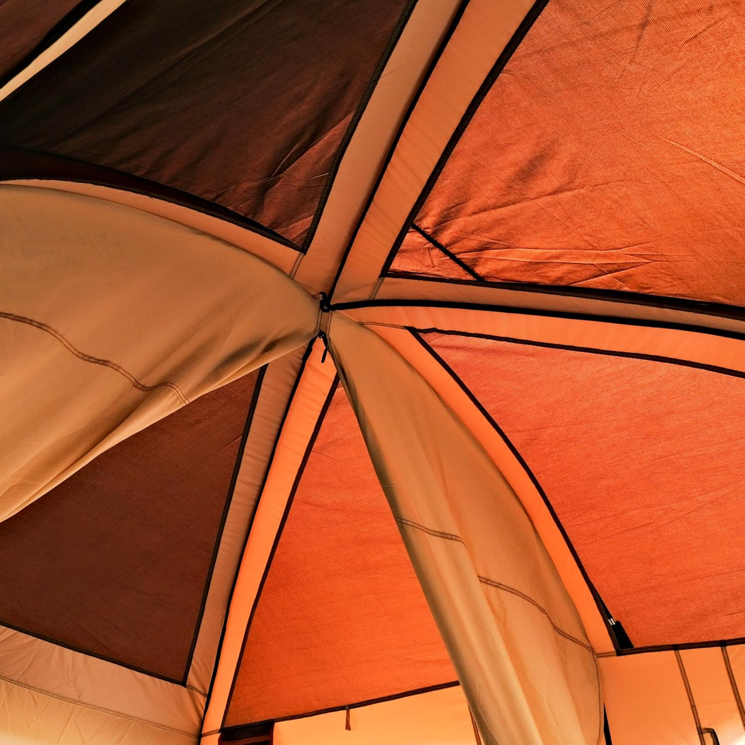 Large Tent 8-10 Person, 2 Rooms, 2 Doors and 4 Windows with Mesh, Straight Wall, Waterproof, Double Layer