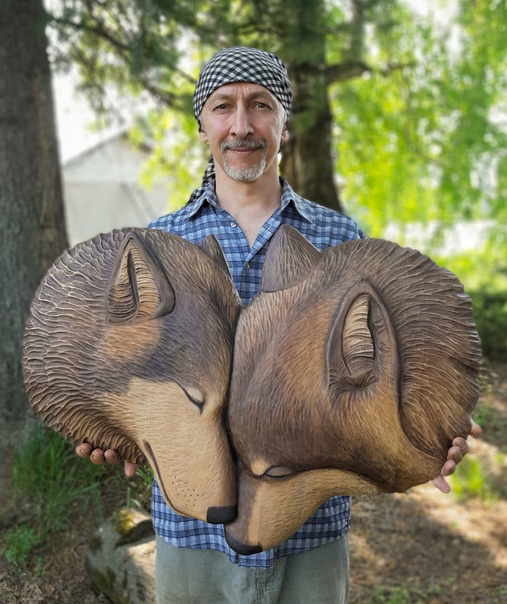 100% Handmade - Hand Carved Animal Art Wall