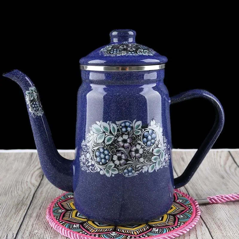 1.2L Heatable Enamel Pot Household Teapot Coffee Pot Fruit Teapot Ethnic Style Kitchen Restaurant Enamel Cup Buy Our Tea