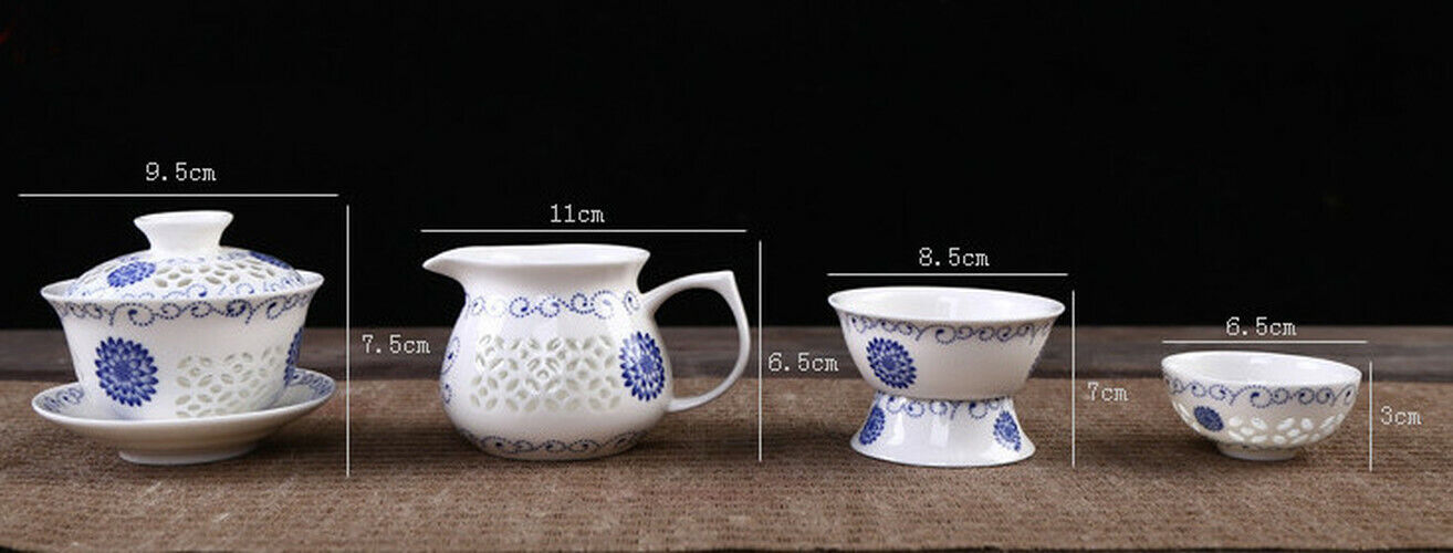 10 Pcs China Kung Fu Tea Set Ceramic Tea Cup Pot Blue and White Bone Tea Service Buy Our Tea