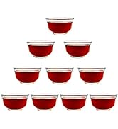 Teacups 1.3oz/40ml Clear Borosilicate Insulated Glass Traditional Chinese kung Fu Tea Cups for Dr...
