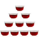 Teacups 1.3oz/40ml Clear Borosilicate Insulated Glass Traditional Chinese kung Fu Tea Cups for Dr...